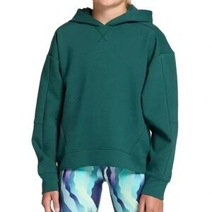 DSG Girls Sport Fleece Hooded Sweatshirt Dark Green Size XS 6/7 NWT Pullover